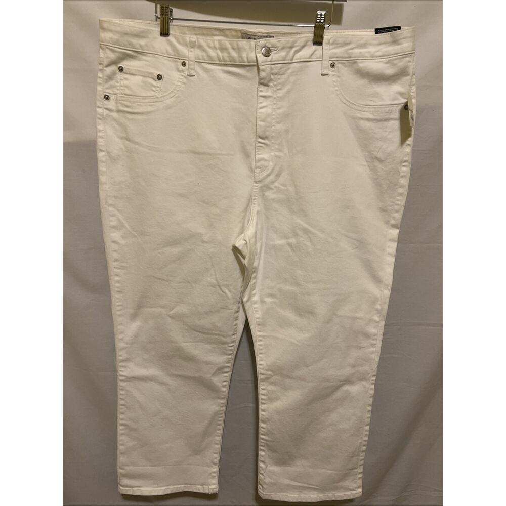 Women’s Lucky Brand Emma Crop Emma Court White Jeans 22W NWT
